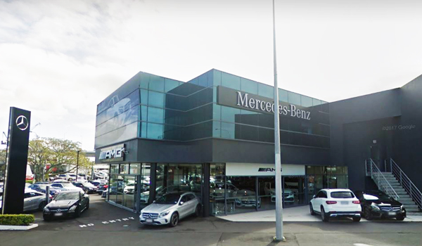 Outside of Mercedes-Benz Auckland