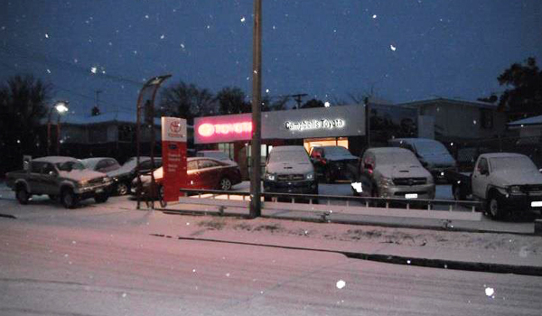 Campbells Toyota in the snow